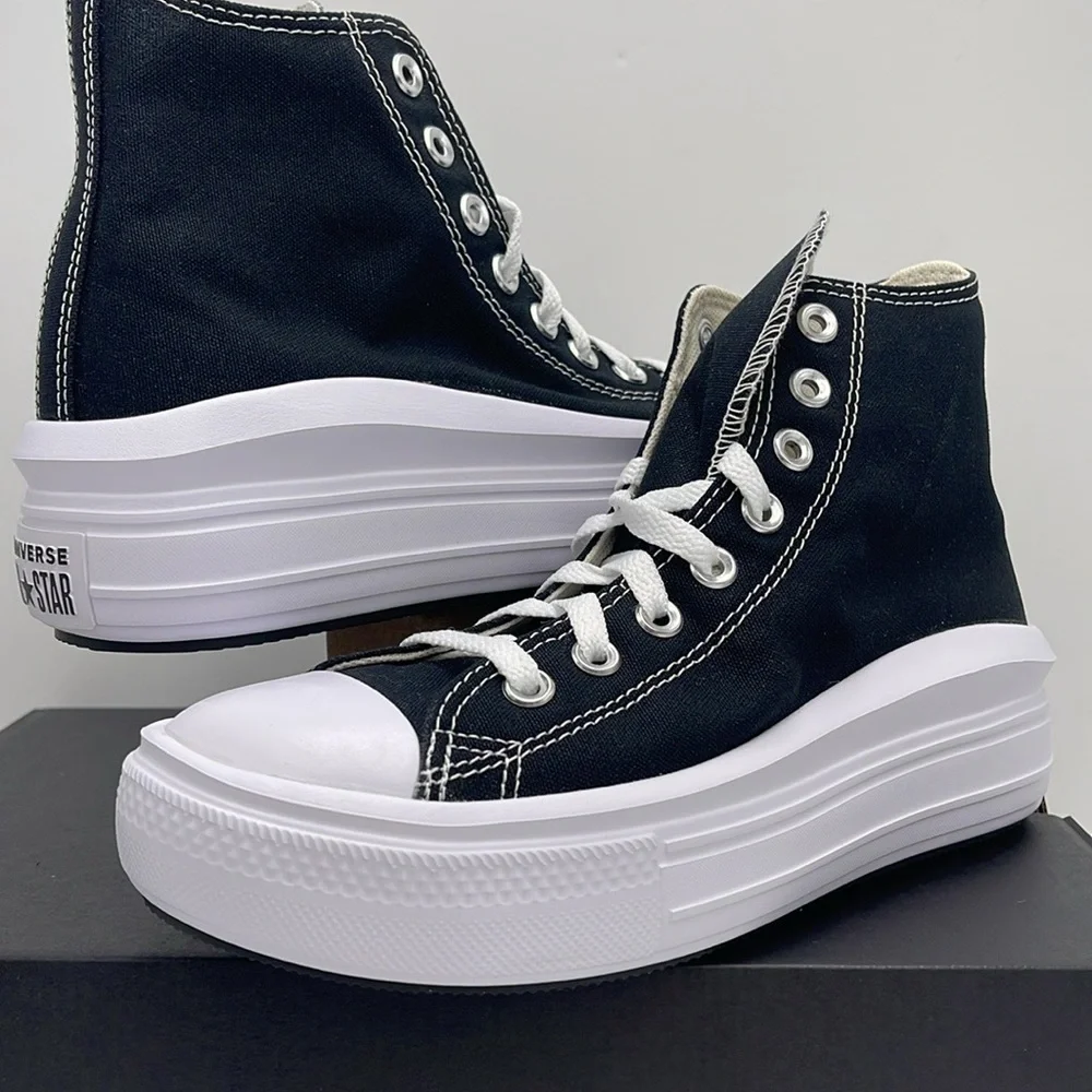 Converse WMNS CTAS MOVE HI
BLACK/NATURAL IVORY/WHITE 568497C Platforms Sneakers - Picture 12 of 16
